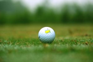 Titleist golf ball with The Masters branding