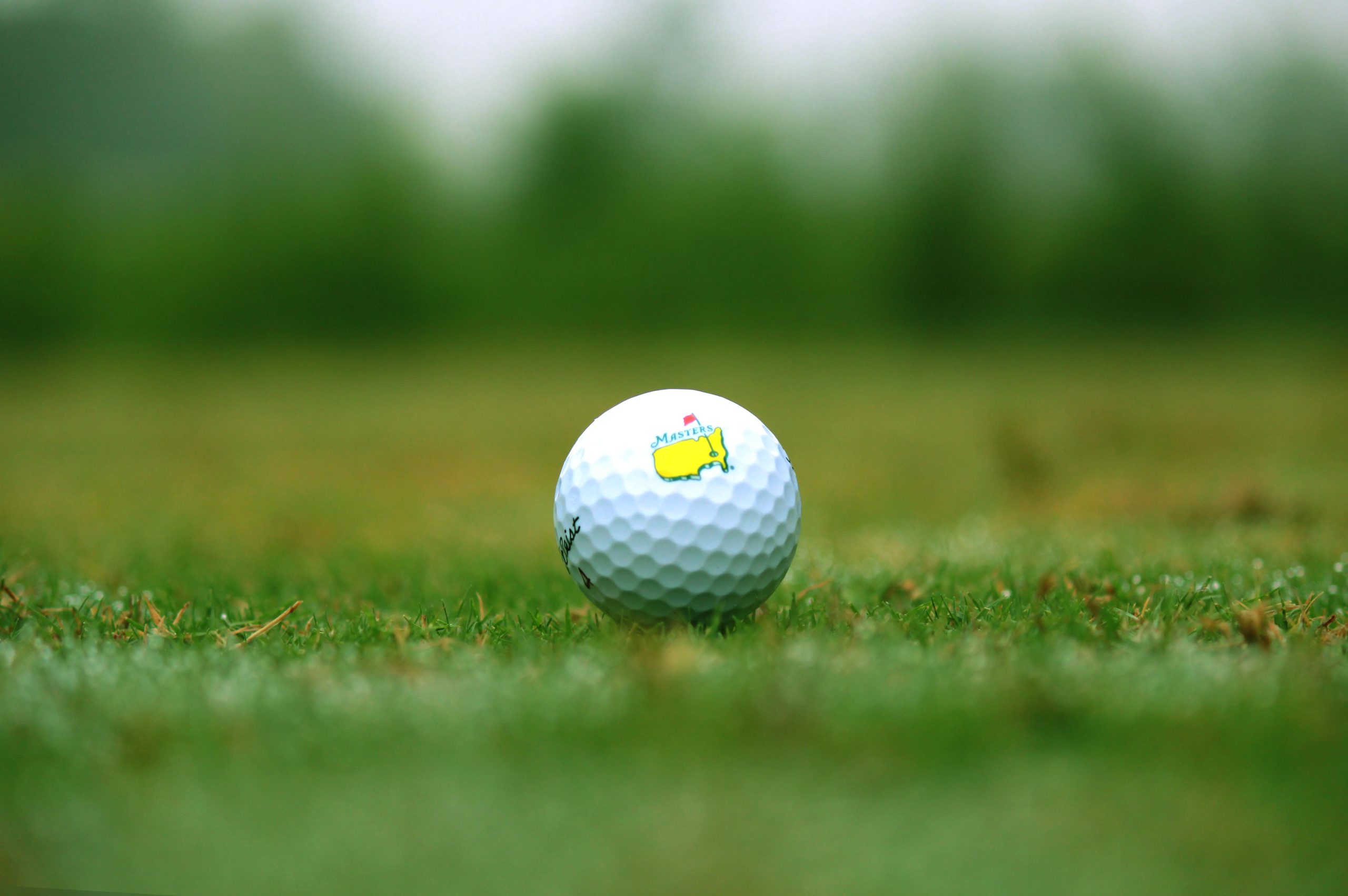 Titleist golf ball with The Masters branding